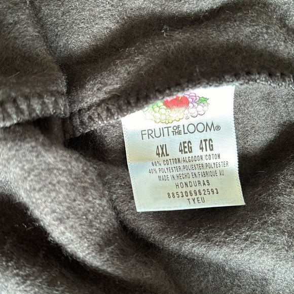 2 Fruit of Looms black bottoms sweatpants size 4XL new with tags - Picture 3 of 8